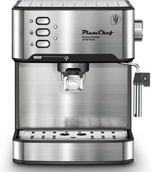 English Elm 20 Bar Stainless Steel Espresso Machine with Steam Wand for Home Barista Brewing W1002P292437