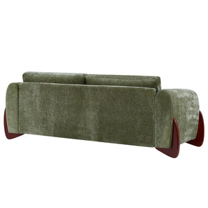 English Elm Christopher Knight Home® - 89"L Olive Green Chenille Sofa – Stylish Comfort For Compact Spaces, Durable Construction & Pillows N771P345832L_N771P345833L