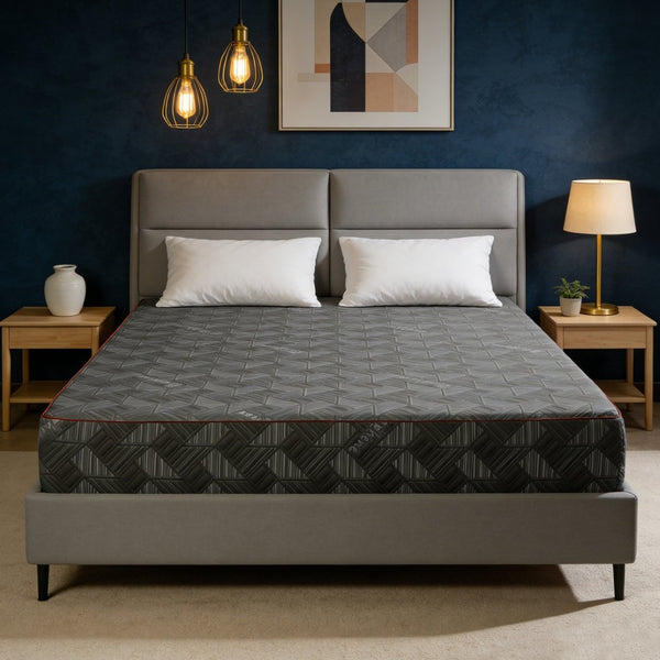 English Elm 10 Inch Queen Mattress Copper Infused Foam 7 Zone Support Breathable Certipur Certified Black And Silver W5081P394347