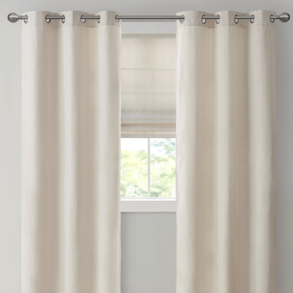 English Elm Basketweave Roman Shade with Cordless Room Darkening, Thermal Foam Backing, OEKO‑TEX Certified Elegance Beige 7.13 L x 10.5 W x 7.5 H B03598273