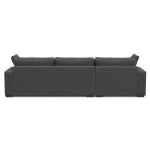 English Elm Charlie Deep Seater Left Sectional Sofa with Extra-Wide Chaise, Eco Performance Fabric, 122" Oversized Lounge Gray B136P199284