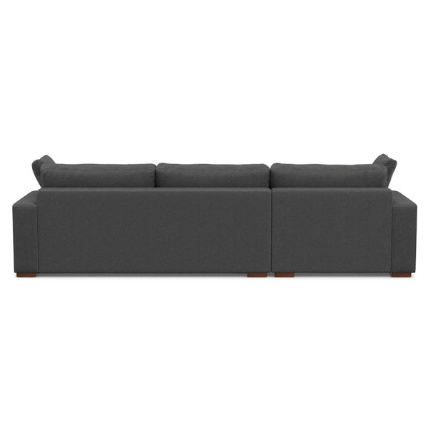 English Elm Charlie Deep Seater Left Sectional Sofa with Extra-Wide Chaise, Eco Performance Fabric, 122" Oversized Lounge Gray B136P199284