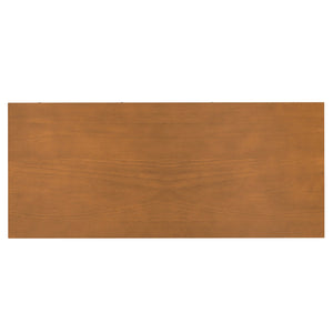 English Elm Warm Shaker Handcrafted 42" Pine TV Media Stand in Light Golden Brown with Storage, Cable Management B136P261841