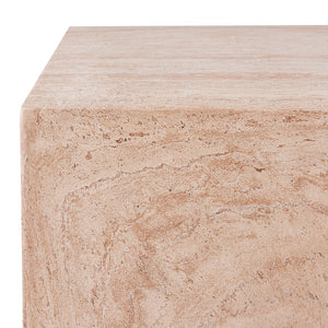 English Elm Christopher Knight Home® - 43.5" MGO Travertine Effect Rectangular Coffee Table Brown — Durable Indoor/Outdoor 43.5x22x12" N772P306667T