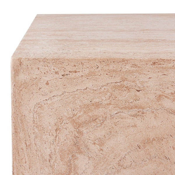 English Elm Christopher Knight Home® - 43.5" MGO Travertine Effect Rectangular Coffee Table Brown — Durable Indoor/Outdoor 43.5x22x12" N772P306667T