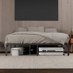 English Elm Metal Platform Bed Frame Full - Sturdy Metal Slats, No Box Spring Needed, Quiet, 660 lb Capacity W578107684