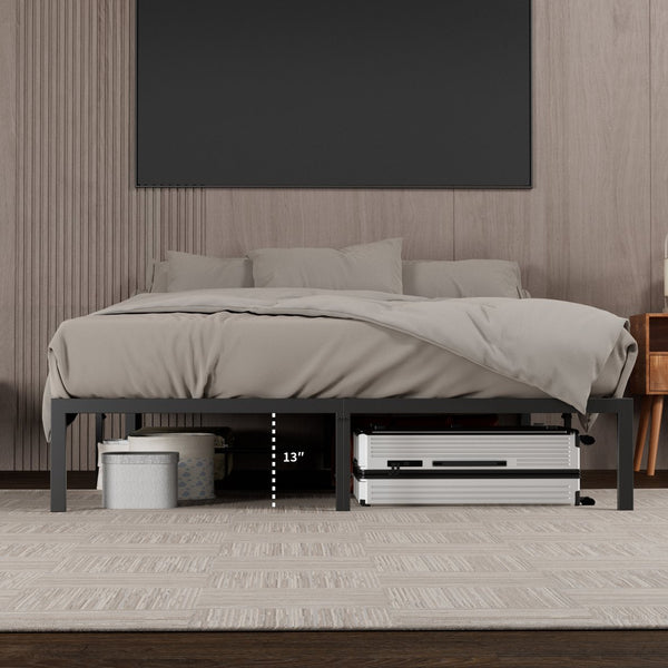 English Elm Metal Platform Bed Frame Full - Sturdy Metal Slats, No Box Spring Needed, Quiet, 660 lb Capacity W578107684