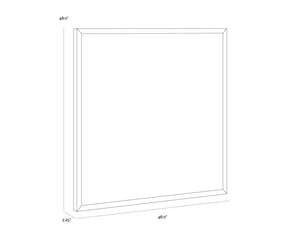 Sunpan CANYON Abstract Wall Art - 48" Modern Decor with Black Floater Frame for Striking Visual Impact II A0421