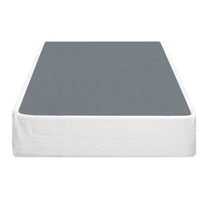 English Elm Twin Metal Mattress Foundation with Textured White Cover, 350lb Capacity, 38" x 74" x 8.5"H Support Frame B011P197734