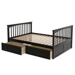 English Elm Full Over Bunk Bed Convertible Pine Frame with Storage Drawers for Kids Rooms Espresso GX000241AAP