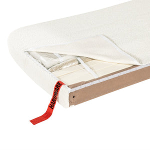 English Elm Jennifer Taylor Home - Roman Curved Headboard Queen Platform Bed In Ivory White Boucle – Cozy, Stylish, And Durable Design B2719P238210