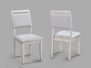 English Elm 2pc Upholstered Counter Height Chairs with High-Back Support, Plush Neutral Fabric Seats and Footrest Antique grey white 41 L x 21.5 W x 11 H B011P315728