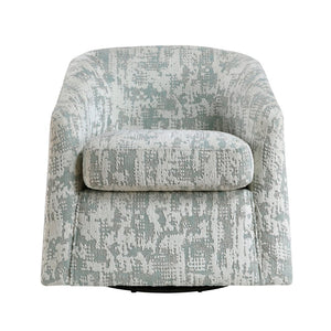 English Elm Swivel Accent Chair with Jacquard Upholstery and 360 Degree Base for Living Room B011P282395