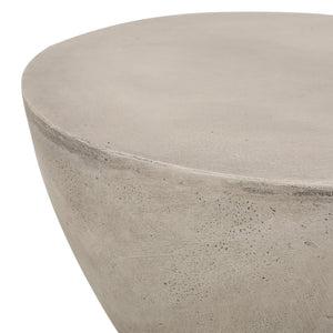 English Elm Outdoor Sculptural Mgo Concrete Pedestal Side Table for Patio Lounge Seating N773P412510L