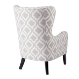 Madison Park Arianna Transitional Swoop Wing Chair MP100-0018 Grey/White