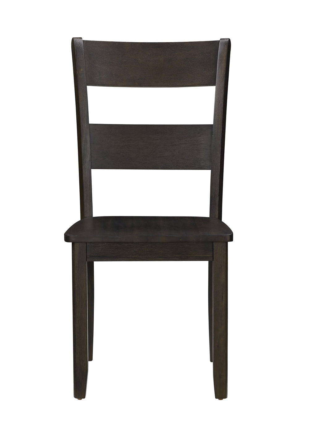 English Elm Haddie Distressed Walnut Side Chair Set of 2 — Solid Acacia Wood Ladder-Back, Scooped Seat, 220lb Capacity B2726P283281