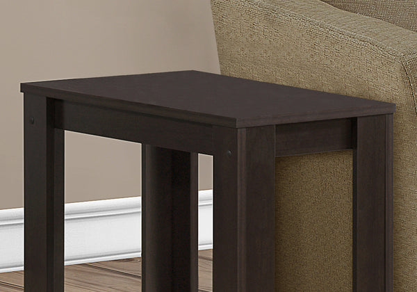 English Elm Accent Rectangular Side Table with Two-Tier Shelf, Espresso Laminate Nightstand for Living Room B2710P219198