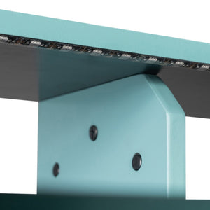 English Elm Full Size Gaming Loft Bed with Rgb Lighting Built-in Desk and Usb Charging Ports Blue LT000275AAC