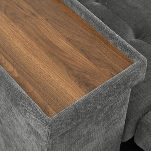 English Elm Mirod L Shaped Sleeper Sectional with Hidden Storage and Fold Out Bed for Apartments N760S0000030G