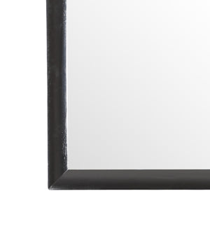 English Elm Marilla Black Wall Mirror 39"x35" with Low-Distortion Glass, Wood Veneer Frame for Modern Homes B078112178
