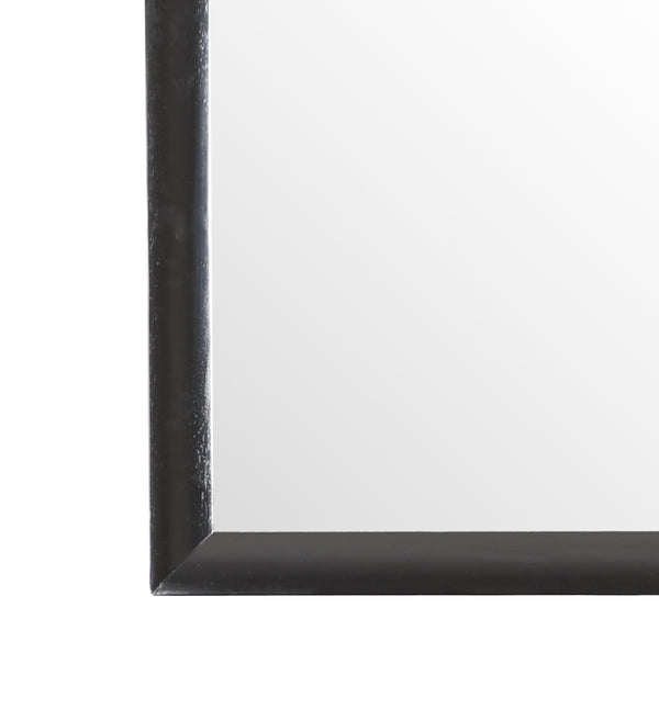 English Elm Marilla Black Wall Mirror 39"x35" with Low-Distortion Glass, Wood Veneer Frame for Modern Homes B078112178