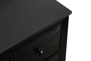 English Elm Modern 10-Drawer Dresser in Black — Sleek Waterproof Finish, Spacious Storage, Sturdy Engineered Board Elegance W1785P324404