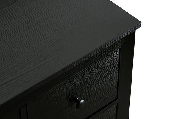 English Elm Modern 10-Drawer Dresser in Black — Sleek Waterproof Finish, Spacious Storage, Sturdy Engineered Board Elegance W1785P324404