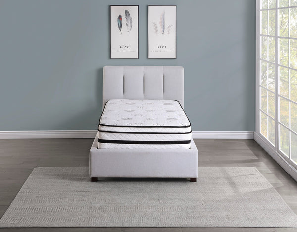English Elm 12-inch Vela Promo Hybrid Queen Mattress with Breathable Quilted Cover, Green Tea Freshness, Plush Support White 16.5 L x 16.5 W x 43 H B011P213356