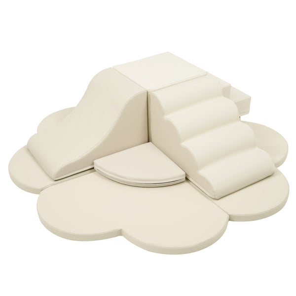 English Elm Soft High-density Foam Climbing Blocks 6-piece Toddler Play Set for Playroom Beige N710P414923K