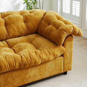 English Elm 94.8" Plush Chenille Cloud Sofa Deep Seat Comfort for Modern Living Rooms W1193S00174