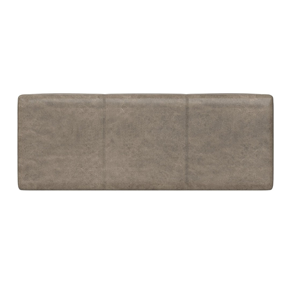 English Elm Avalon Upholstered Storage Bench Ottoman in Grey Linen Fabric for Bedroom or Living Room B136P439025