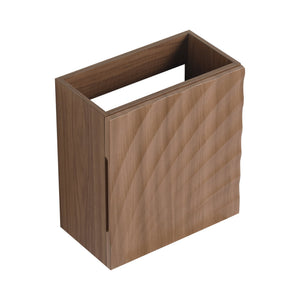 English Elm 18.5" Compact Wall-Mounted Bathroom Vanity With Stylish Resin Sink & Soft-Close Door, Walnut Finish W1972P362137