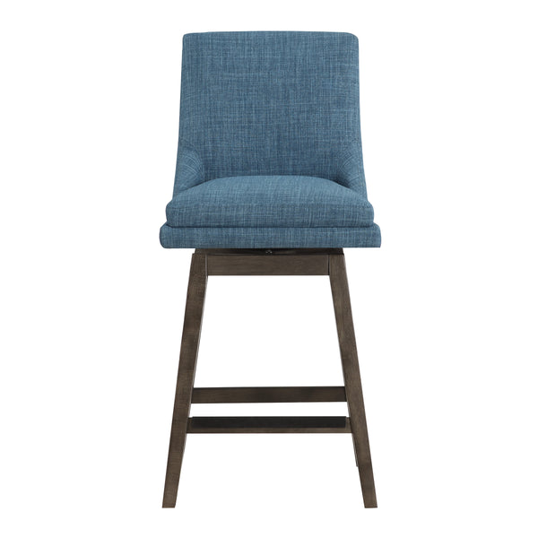 OSP Home Furnishings Allingham 26" Swivel Stool Navy / Grey