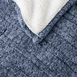 True North by Sleep Philosophy Marbled Sherpa Casual Heated Throw TN54-0509 Blue