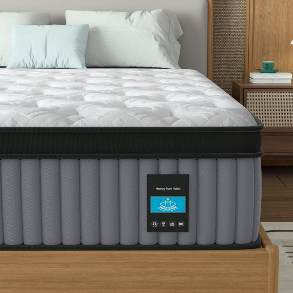 English Elm 12 Inch King Hybrid Mattress Gel Foam Pocket Springs Firm Support Cool Sleep B2716P415547