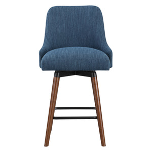 OSP Home Furnishings Bagford 26" Swivel Stool Navy / Med Esp