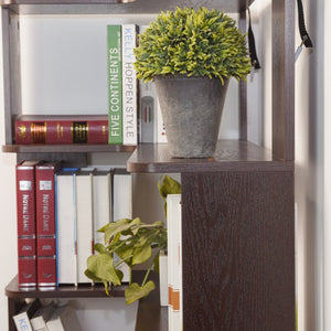 English Elm 90cm L-shaped Corner Bookcase Open Mdf Shelving Unit for Office or Bedroom W2899P444158
