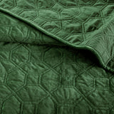 Madison Park Harper Glam/Luxury 3 Piece Velvet Quilt Set MP13-6467 Green