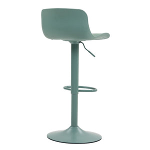 English Elm Bar Stools Set of 2 Adjustable Swivel Pu Leather Kitchen Island Seating with Back Mint Green W676P358684