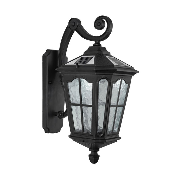 English Elm Black Solar Outdoor Wall Sconce Ip65 Aluminum Geometric Gate Garden Patio Light W5008P392750
