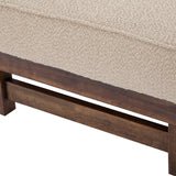 Christopher Knight Home® - Noble House - - Modern Boucle Cocktail Ottoman With Wood Frame