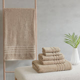 Clean Spaces Nurture Casual Sustainable Antimicrobial Bath Towel 6 Piece Set LCN73-0131 Natural