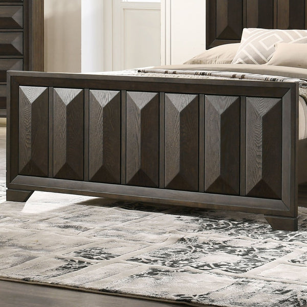 English Elm Beautiful Espresso Wood Panel Queen Bed Set with Two Nightstands for Transitional Bedroom B2741S00897