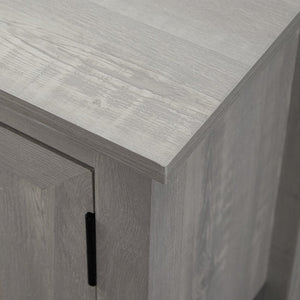English Elm Modern Farmhouse Tv Stand with Grooved Doors and Rustic Hinges Fits 85 Inch Screens B185P169353