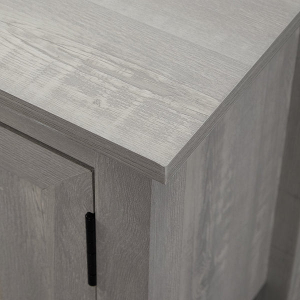 English Elm Modern Farmhouse Tv Stand with Grooved Doors and Rustic Hinges Fits 85 Inch Screens B185P169353