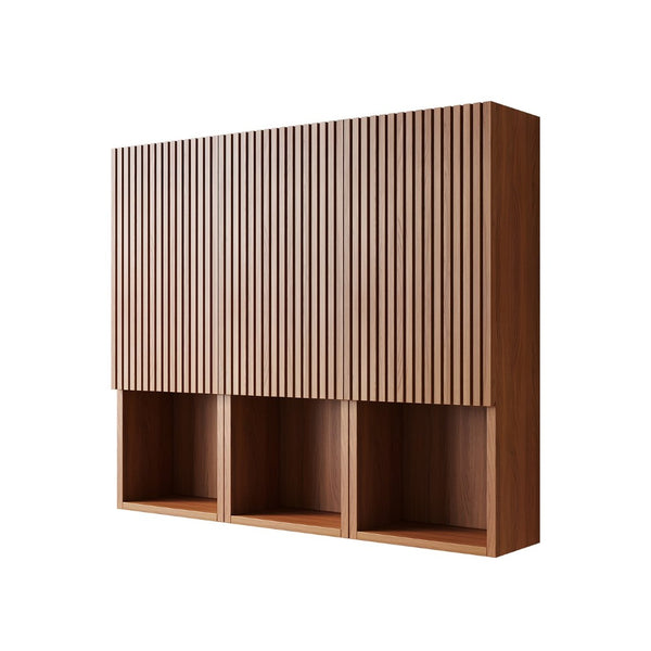 English Elm Mitch Modular Wall Mounted Cabinet Set Oak Woodgrain Soft Close Bathroom Storage W2615S00521