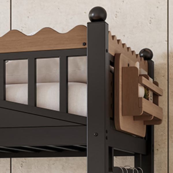 English Elm Twin Xl Metal Loft Bed with Stair Storage Shelves Sturdy Steel Frame for Dorms W1580S00377
