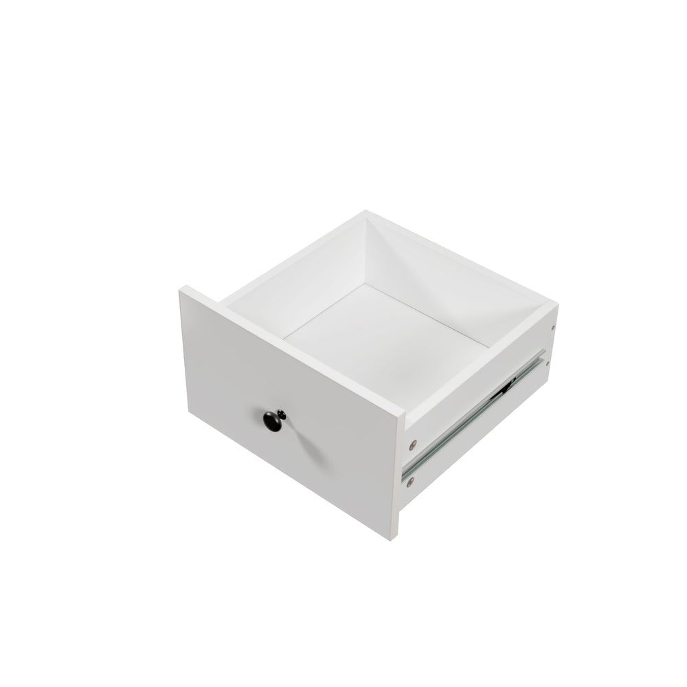 English Elm Elegant White Storage Cabinet – Modern Design With Glass Doors & Ample Space For Any Room Decor W331P298186
