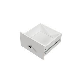 English Elm Elegant White Storage Cabinet – Modern Design With Glass Doors & Ample Space For Any Room Decor W331P298186