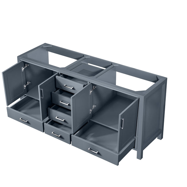 English Elm Dark Grey Double Bath Vanity - Stylish 72" W X 22" D Cabinet With Ample Storage & Soft-Close Drawers B2731P258907